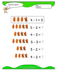 Çıkarma İşlemi Çalışma Sayfaları